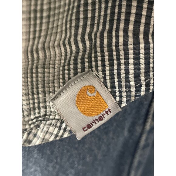 Carhartt Relax Fit Plaid Short Sleeve Button Down Men Shirt Size XL - Picture 6 of 10